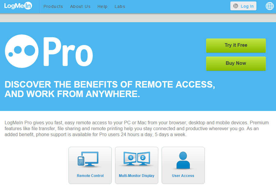 logmein pro contact