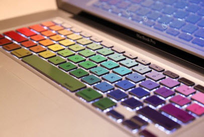 Rainbow Keyboard MacBook Decal