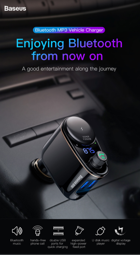 aseus Car MP3 Audio Player Bluetooth Car Kit Review